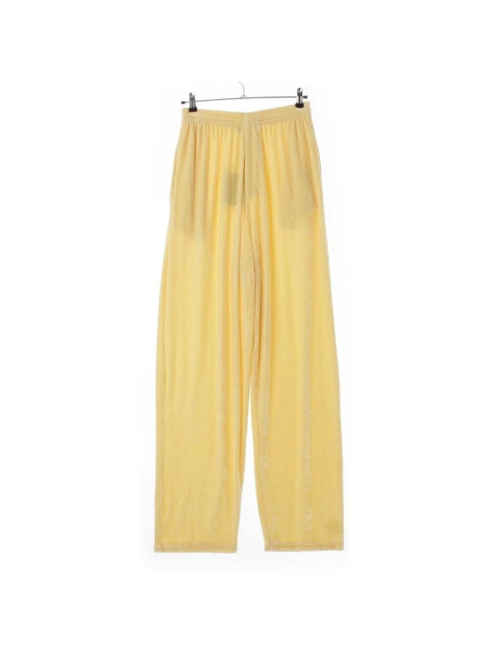 Balenciaga Rayon Velvet Easy Wide Track Pants Yellow